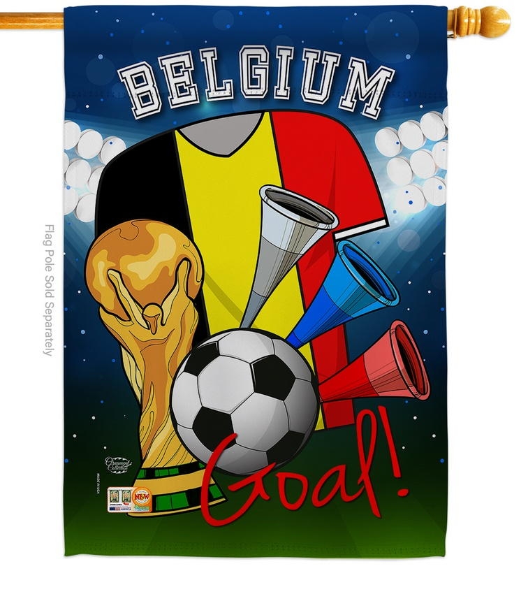 Belgium Soccer House Flag