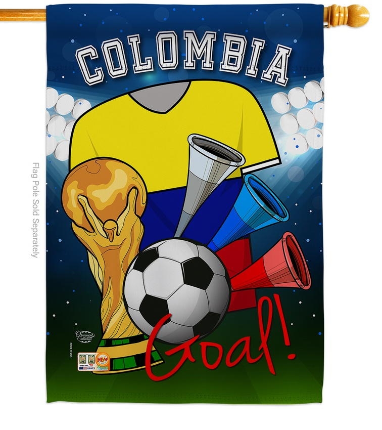 Colombia Soccer House Flag