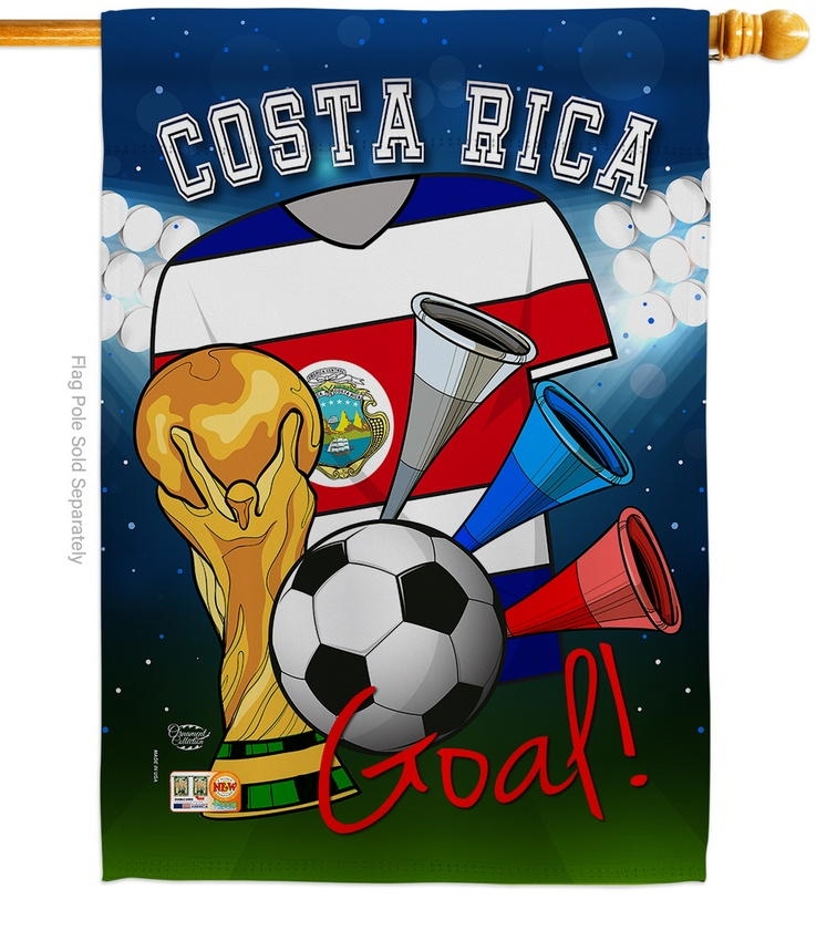 Costa Rica Soccer House Flag