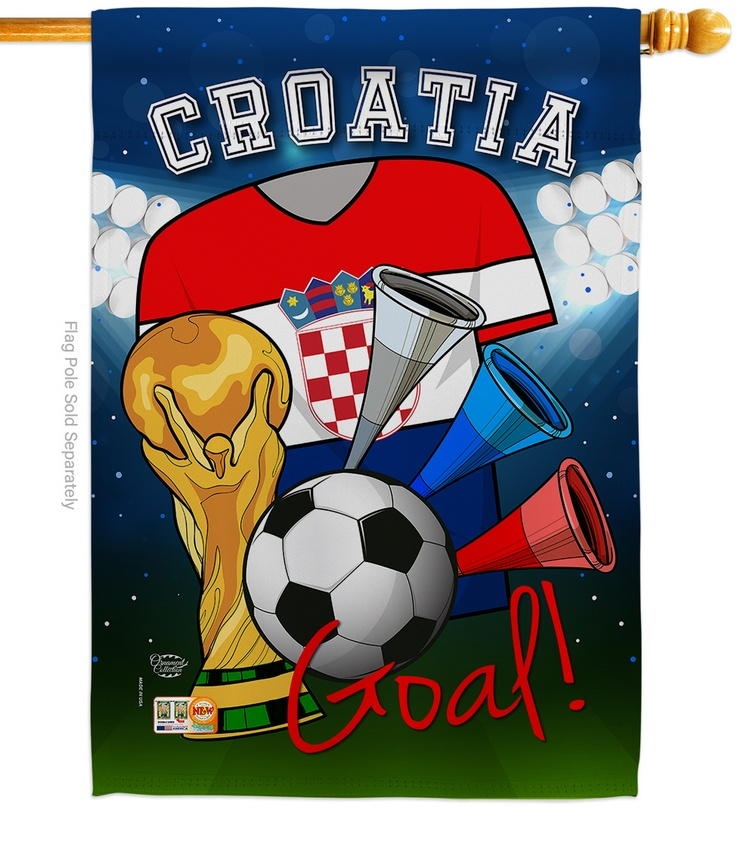 Croatia Soccer House Flag