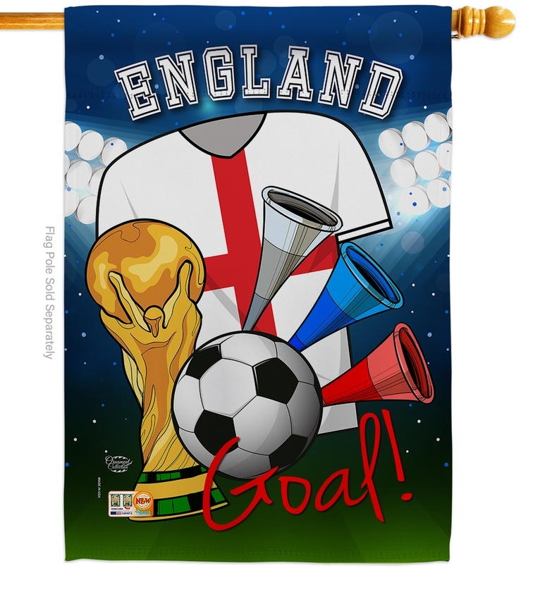 England Soccer House Flag