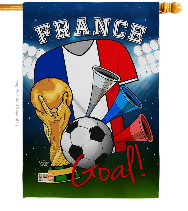 France Soccer House Flag