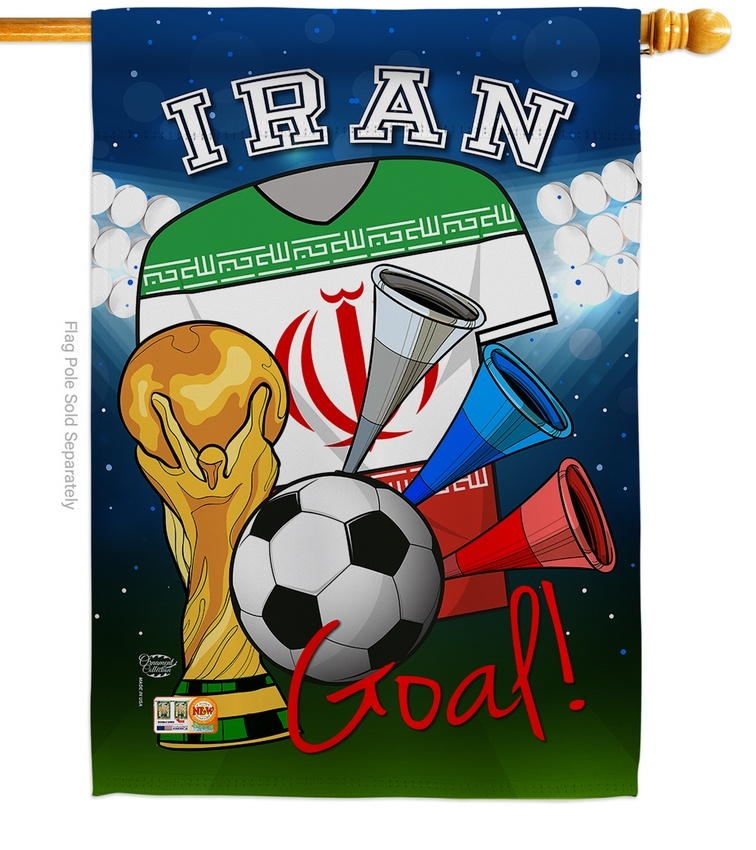 Iran Soccer House Flag