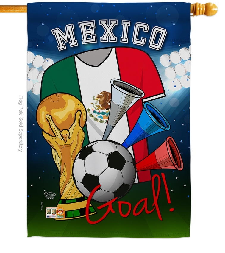 Mexico Soccer House Flag
