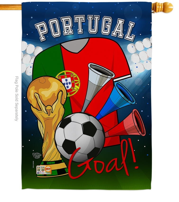 Portugal Soccer House Flag