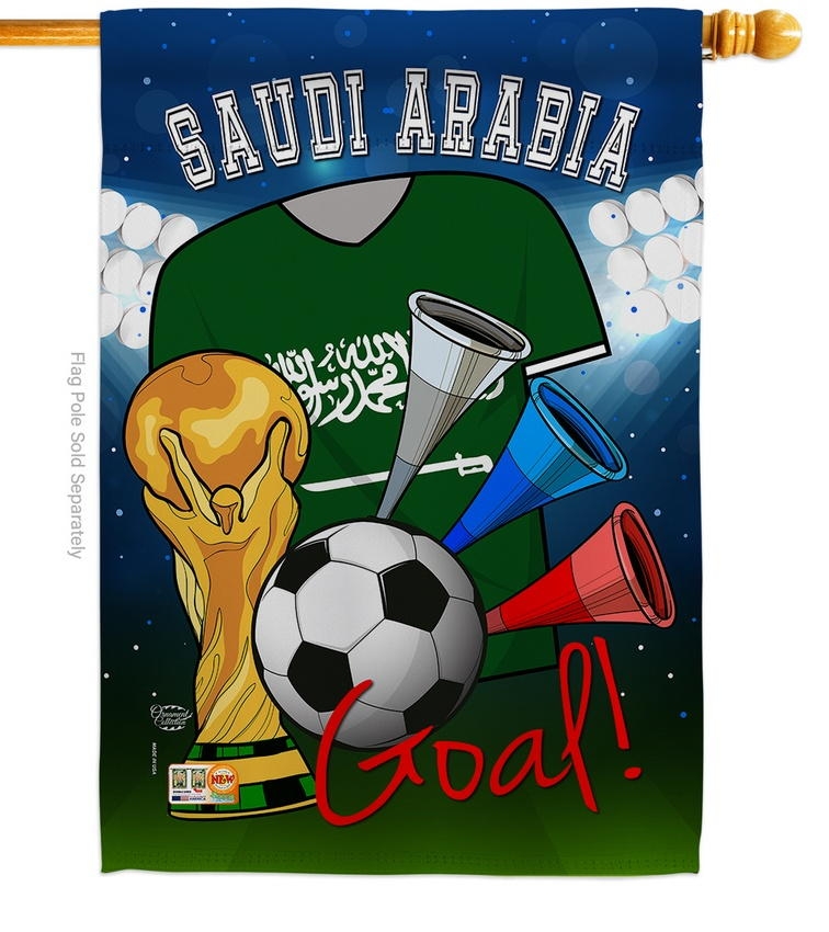 Saudi Arabia Soccer House Flag