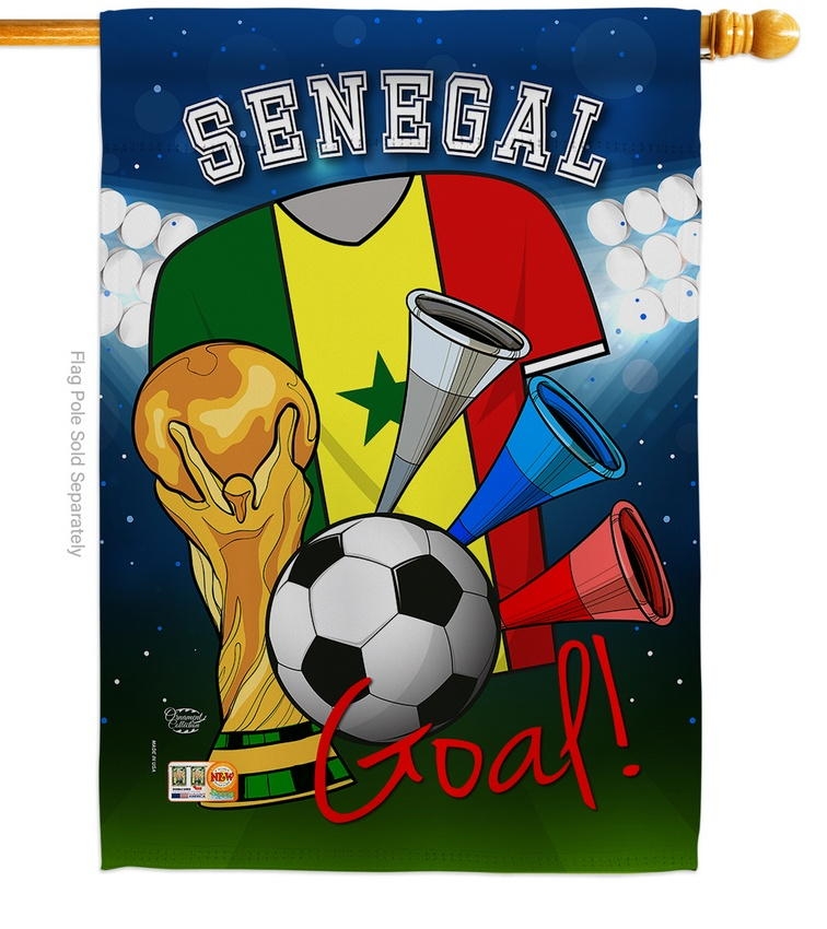 Senegal Soccer House Flag
