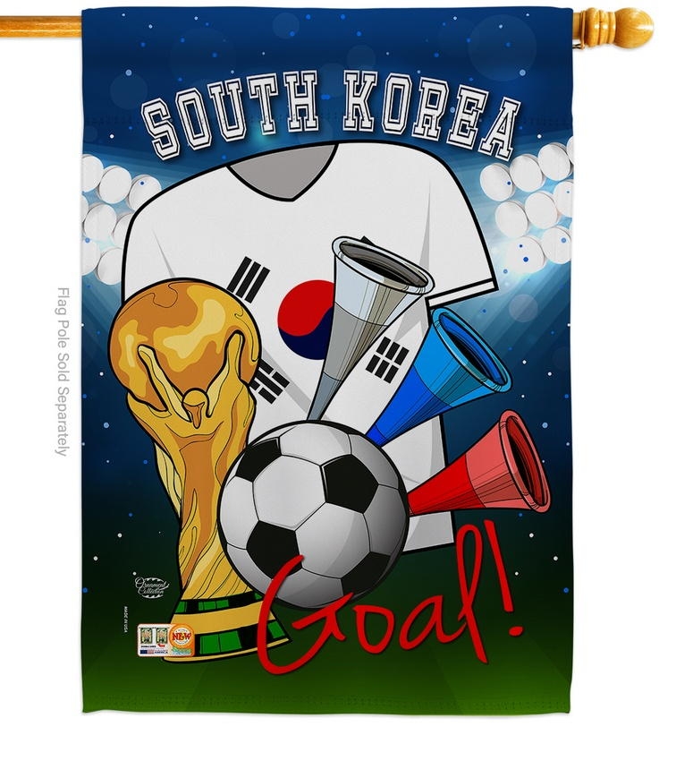 South Korea Soccer House Flag