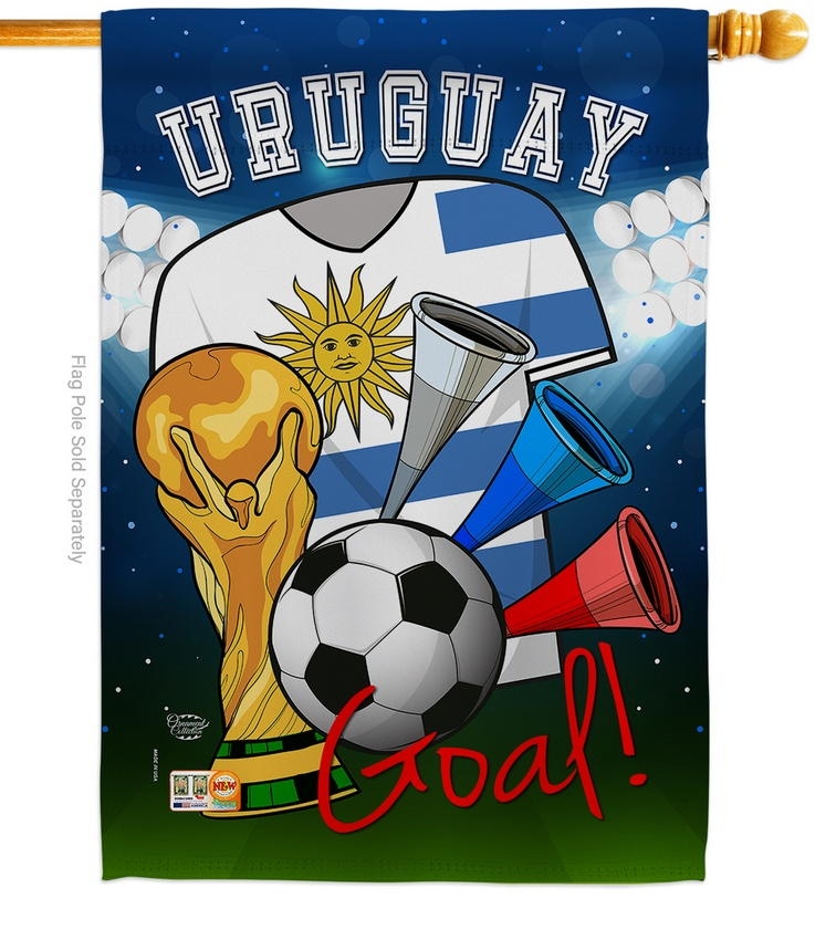 Uruguay Soccer House Flag