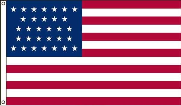 High Wind, US Made 31 Star Historical US Applique Flag 5x8
