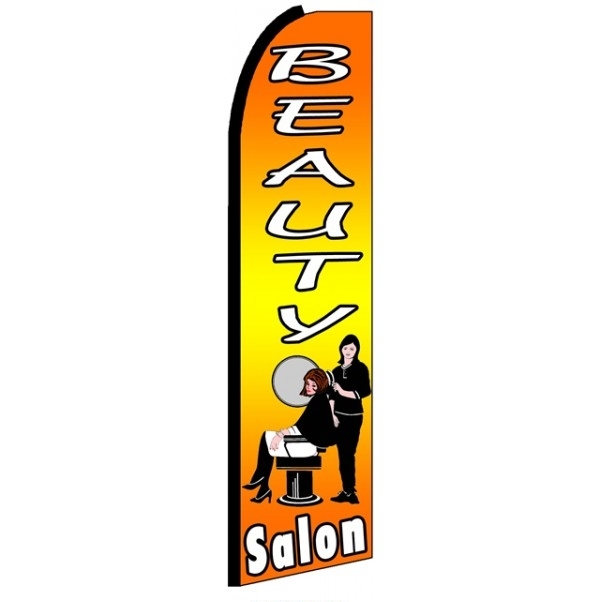 Beauty Salon Feather Flag 3' x 11.5'