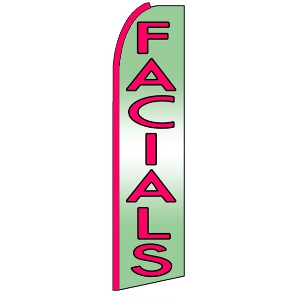 Facials Feather Flag 3' x 11.5'