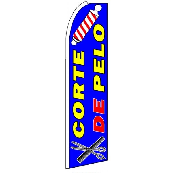 Corte De Pelo Feather Flag 3' x 11.5'