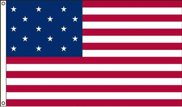 High Wind, US Made Star Spangled Banner (15 Star) Flag 2x3