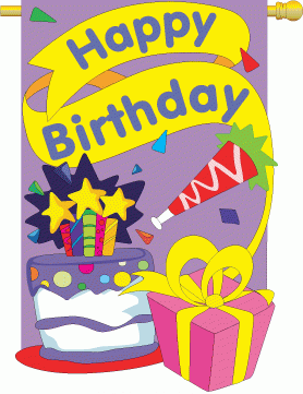 Happy Birthday applique Garden Flag - 1 left