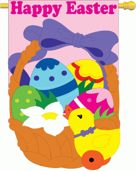 applique Happy Easter Garden Flag - 1 left