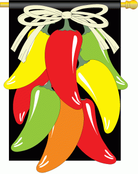 Hot Pepper Garden Flag
