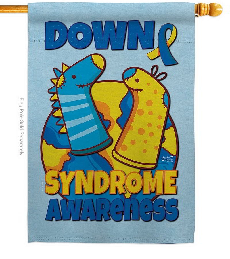 Down Syndrome Sock House Flag