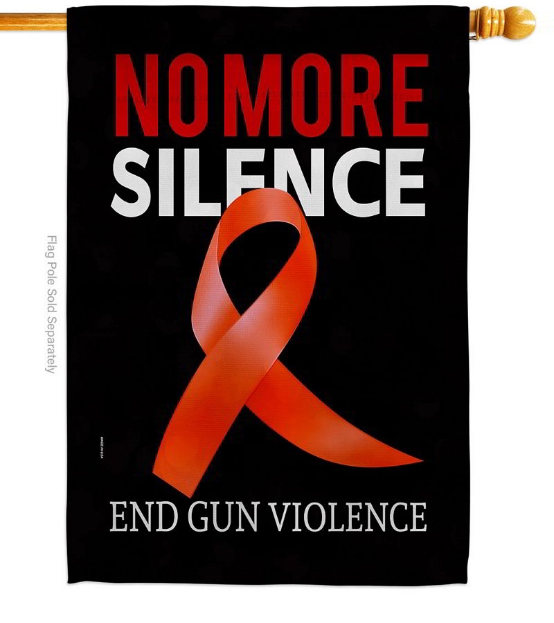 No Silence End Gun House Flag