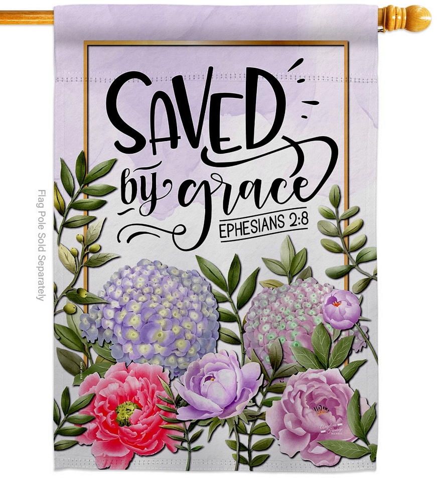 Saved By Grace House Flag