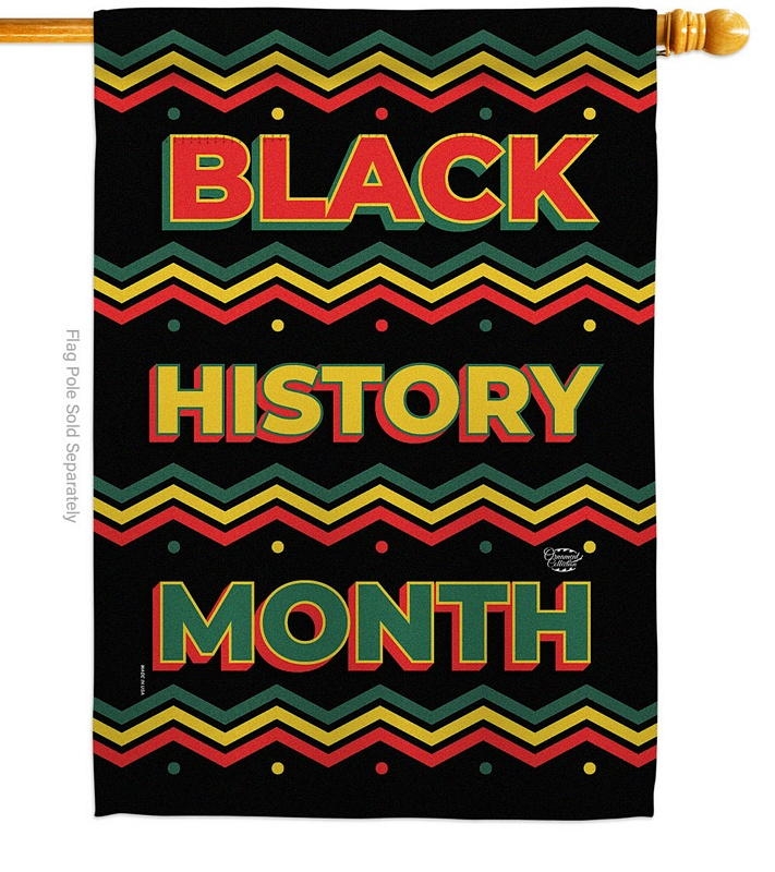 Black History Month Decorative House Flag
