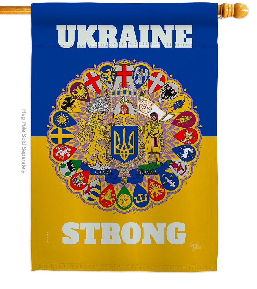 Ukraine Strong House Flag