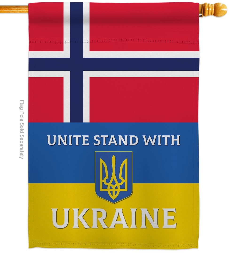 Norway Stand With Ukraine House Flag