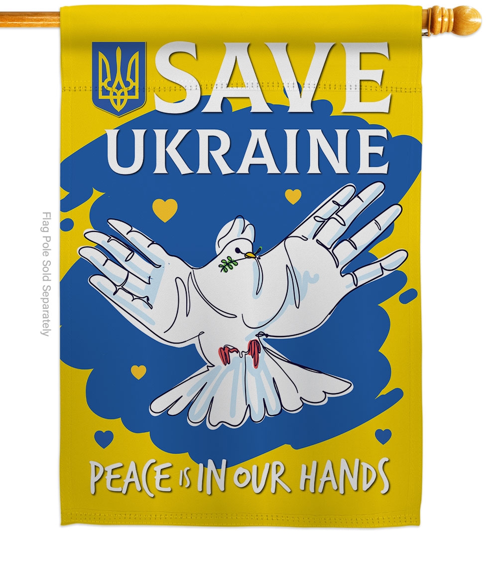 Save Ukraine House Flag