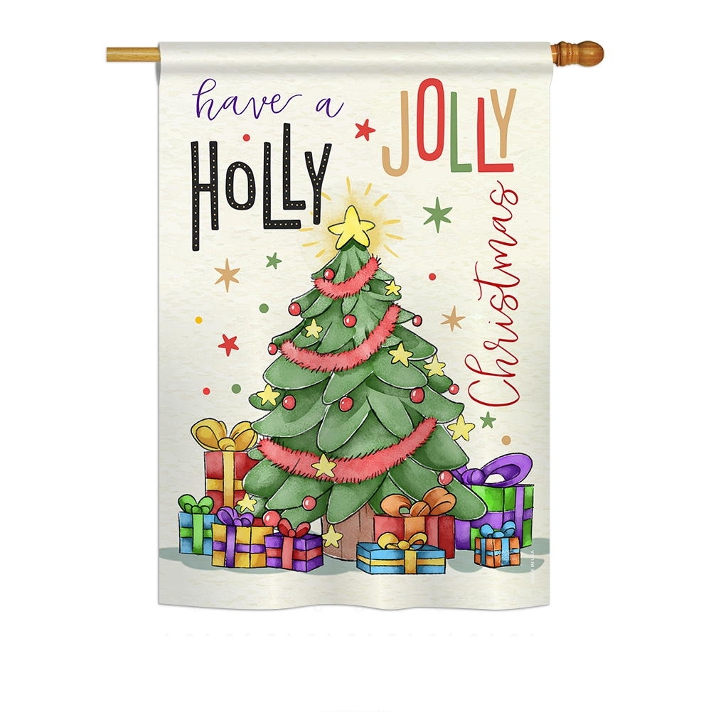 A Holly Jolly Christmas House Flag