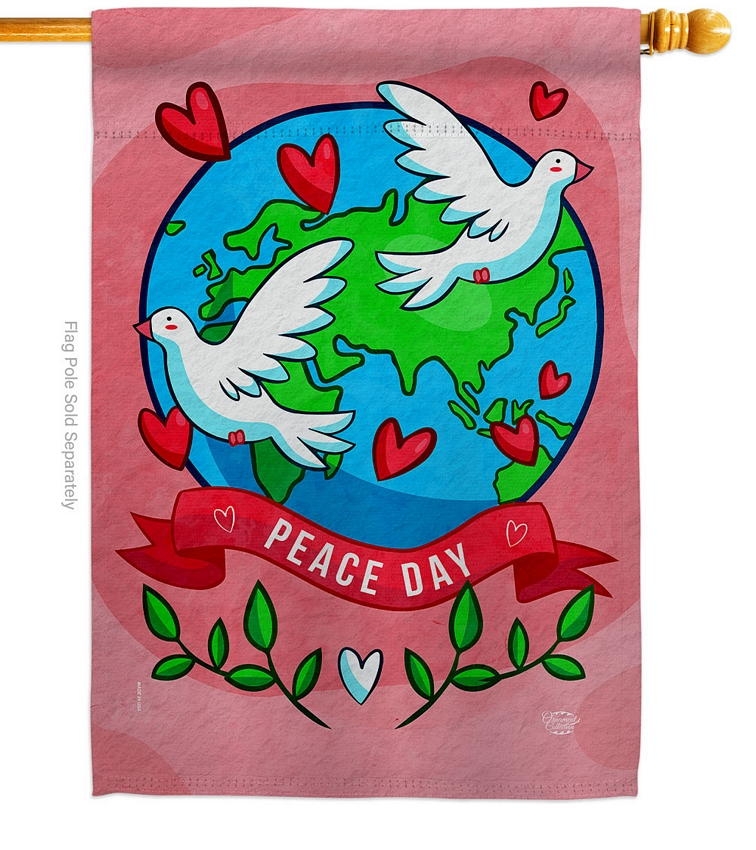 Peace On Earth Decorative House Flag