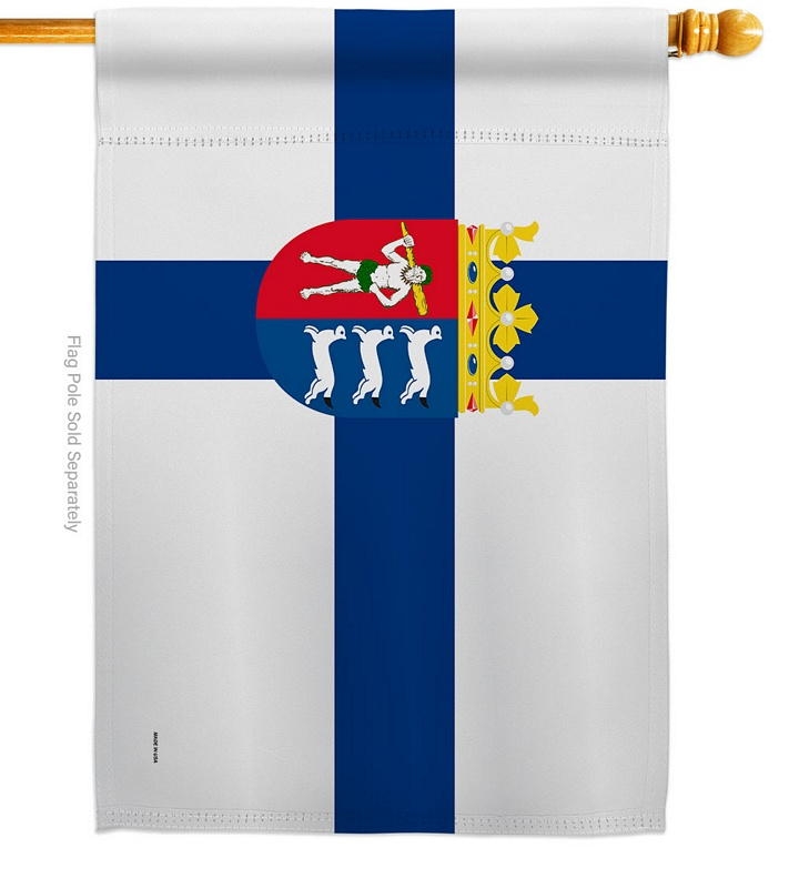 Province Of Finland Lapin laani.vaakuna.1997 House Flag