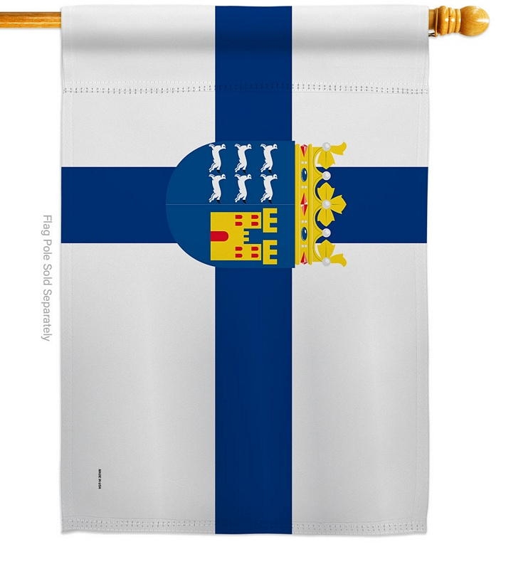 Province Of Finland Oulun laanin vaakuna House Flag