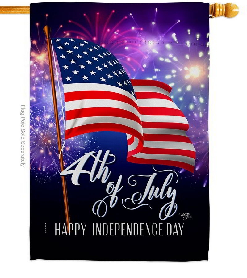 4th Of July Decorative House Flag