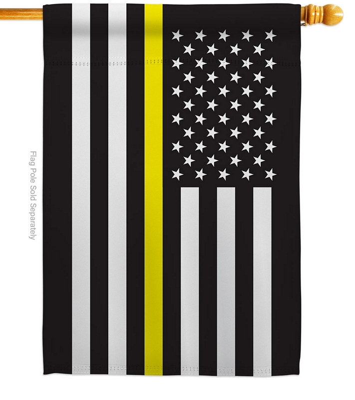 US Thin Yellow Line House Flag