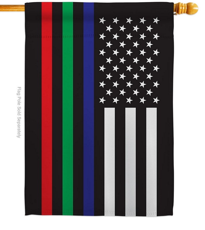 US Thin Blue Green Red Line Decorative House Flag