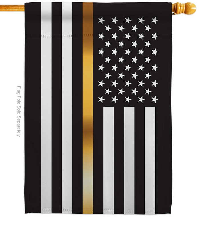 US Thin Gold Line House Flag
