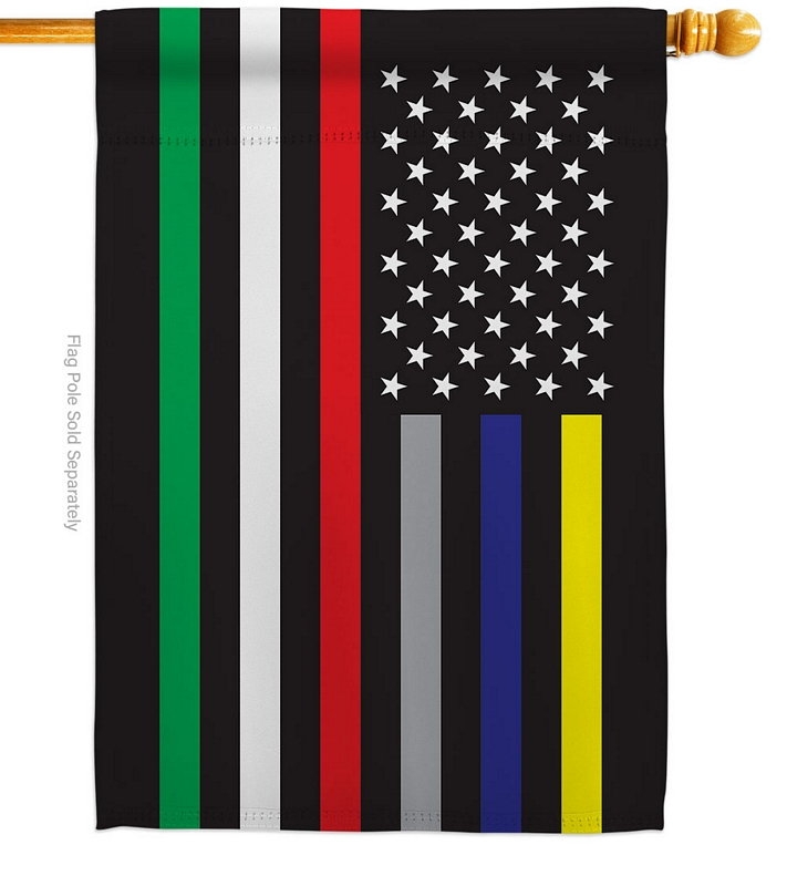 US First Responders Line House Flag