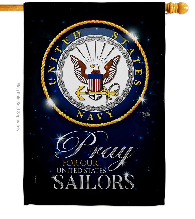 Pray United States Sailors House Flag