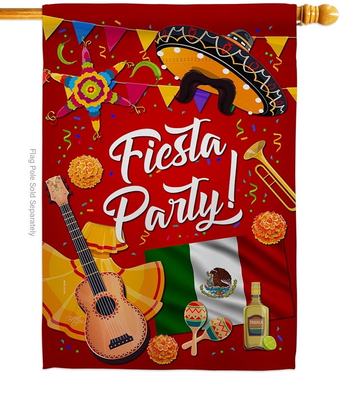 Fiesta Party House Flag