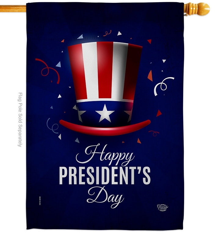 Happy President's Day House Flag