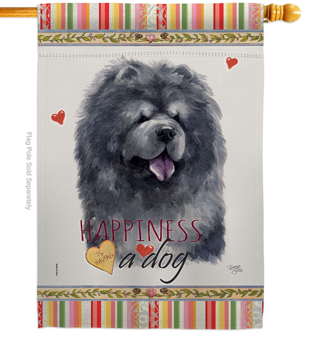 Black Chow Happiness House Flag