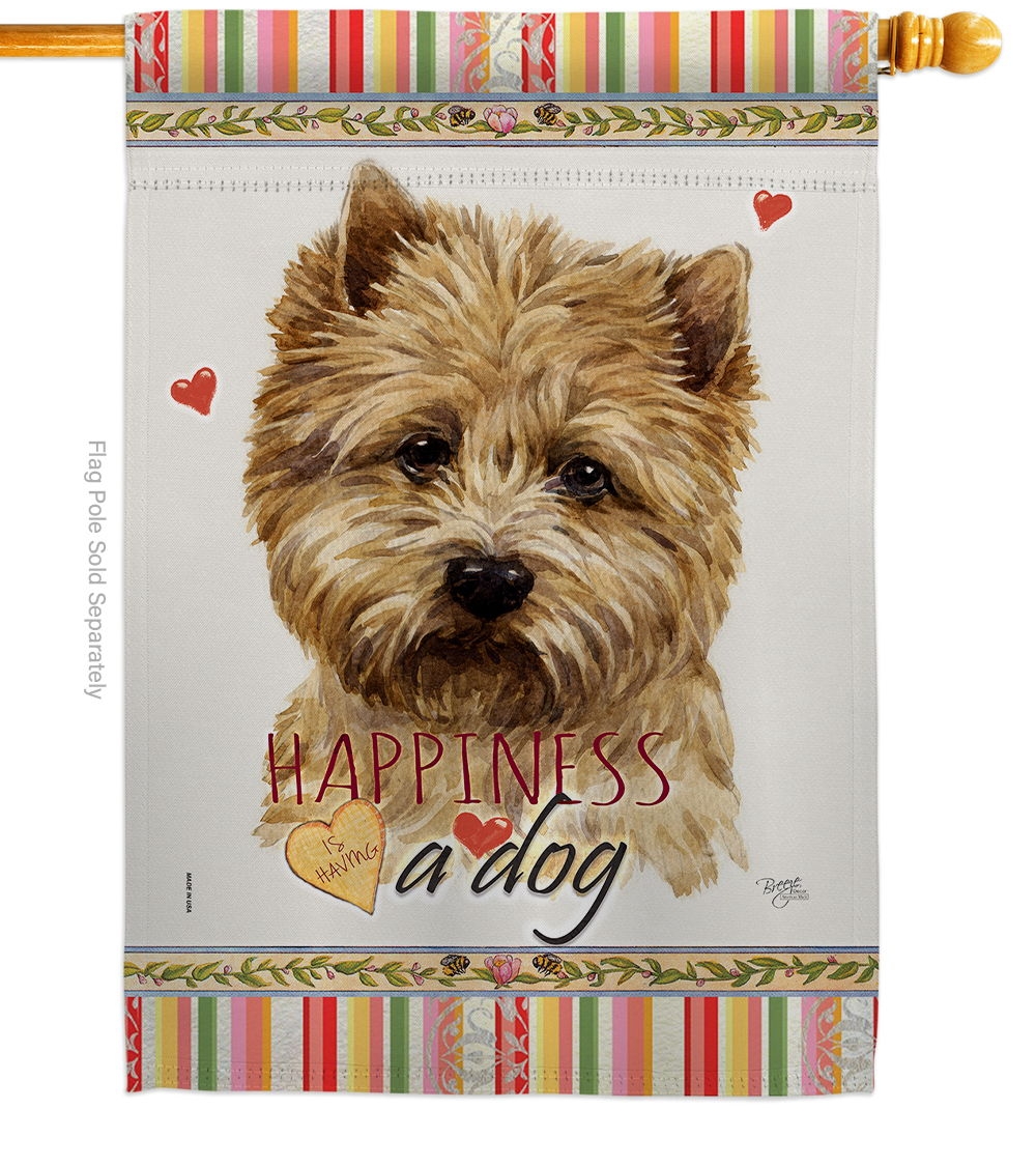 Cairn Terrier Happiness House Flag