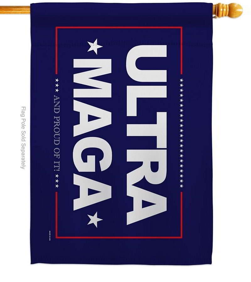 Blue Ultra MAGA House Flag