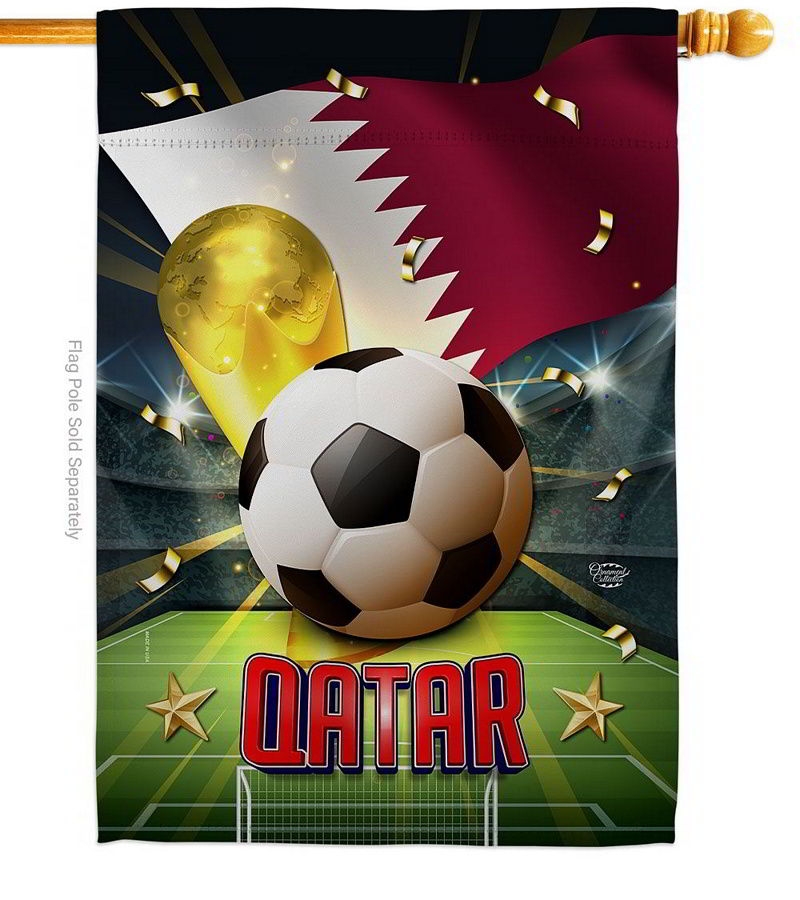 World Cup Qatar House Flag