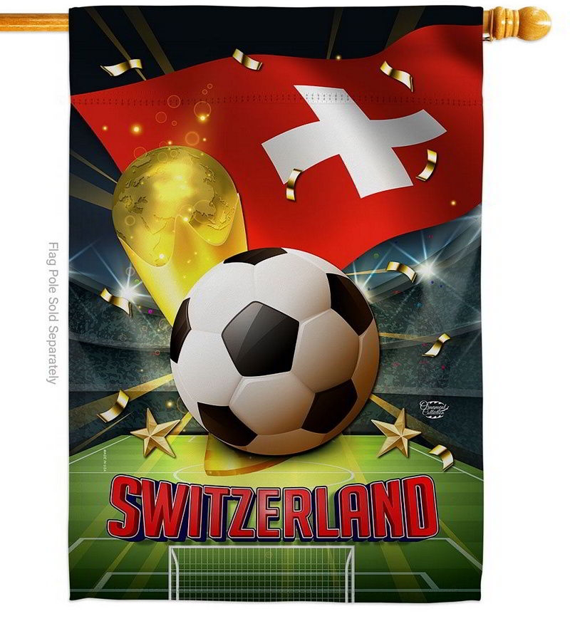 World Cup Switzerland House Flag