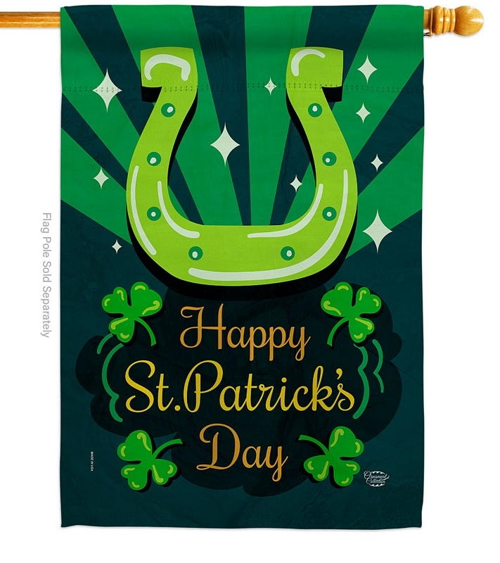 Lucky St. Patrick's House Flag
