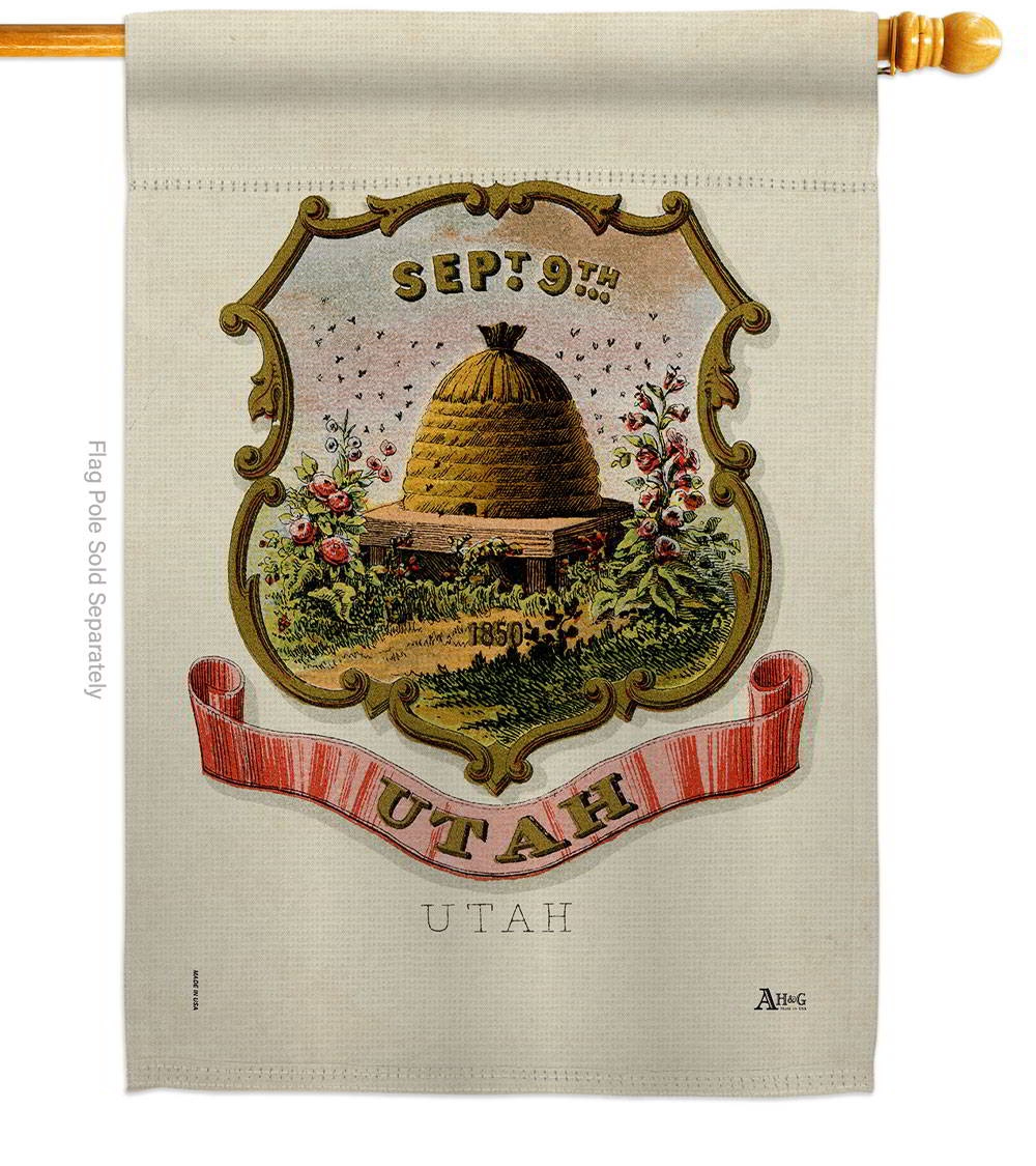 Coat Of Arms Of Utah House Flag