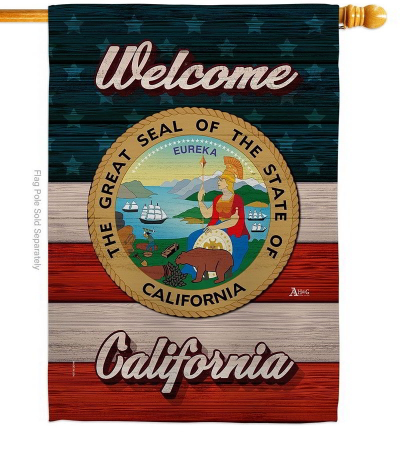 Welcome California House Flag