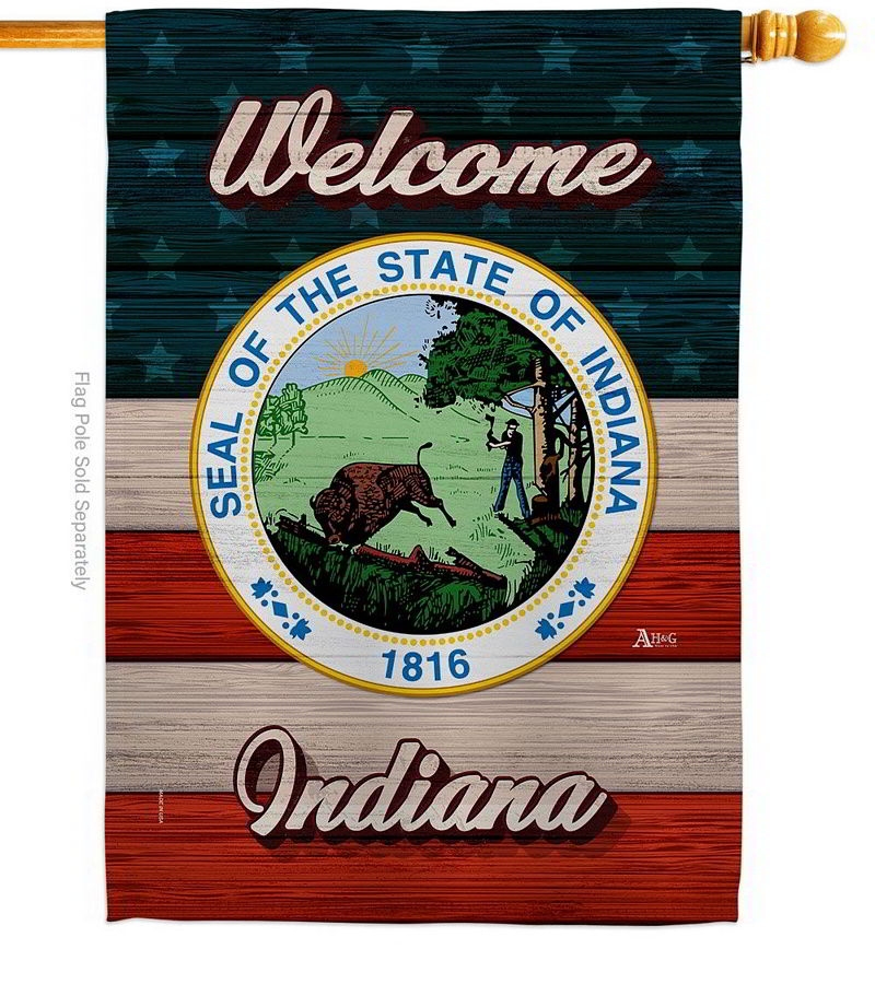 Welcome Indiana House Flag