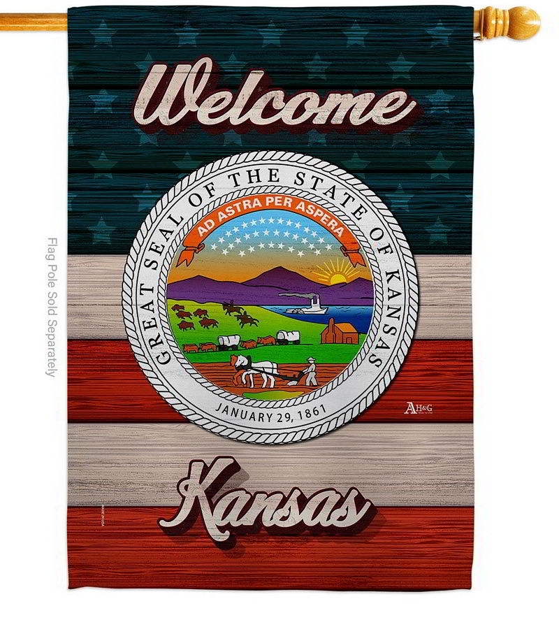Welcome Kansas House Flag